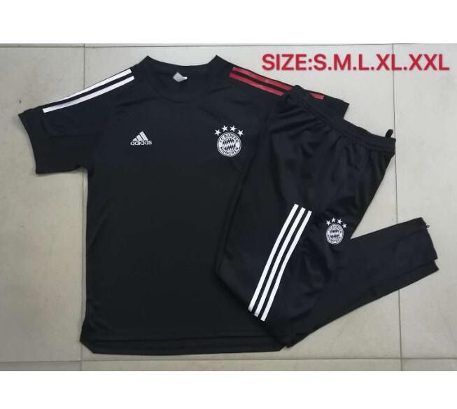 Bayern Munich Black Training Kits Shirt with Pants 2020/21